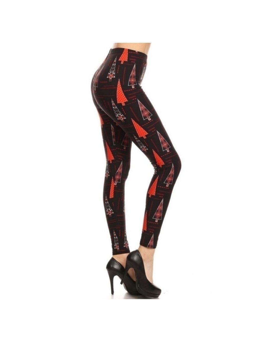 LEGGINGS DEPOT Christmas Tree Holiday Full Length Leggings Size Regular 10 NWT